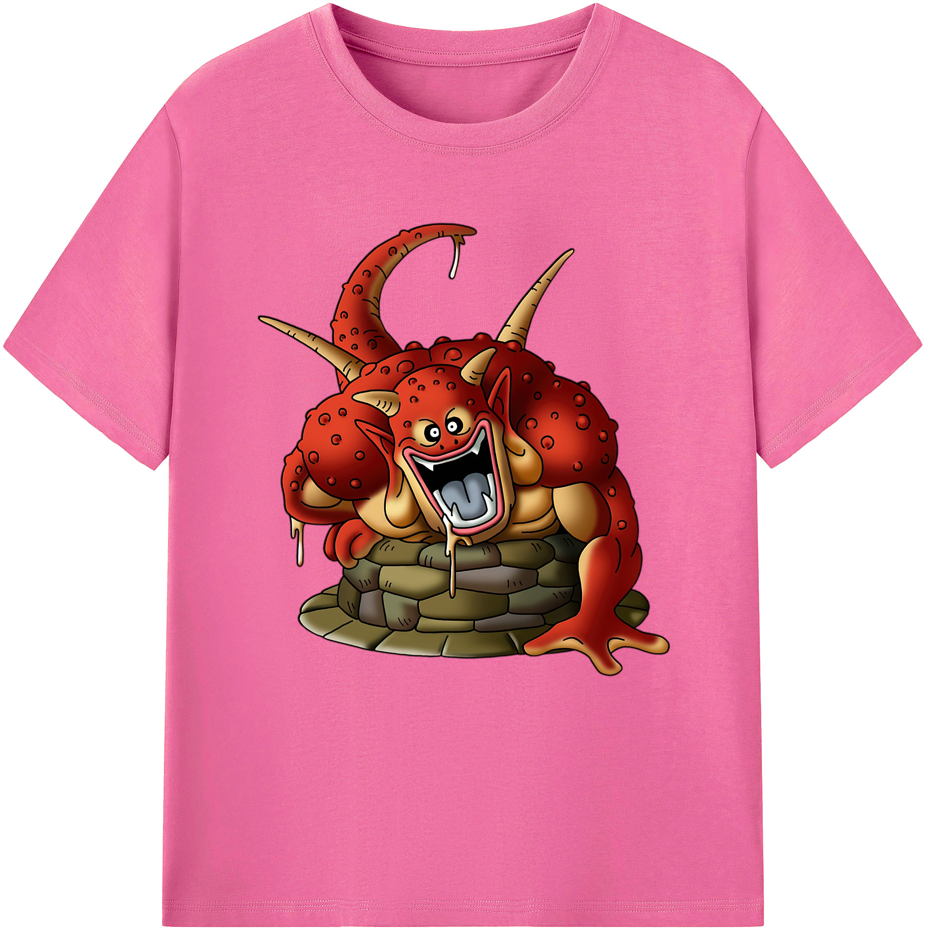 （画像用） ドラゴンクエスト Doragon Kuesuto Dragon Quest レディースカジュアルプリントTシャツ（綿100％）